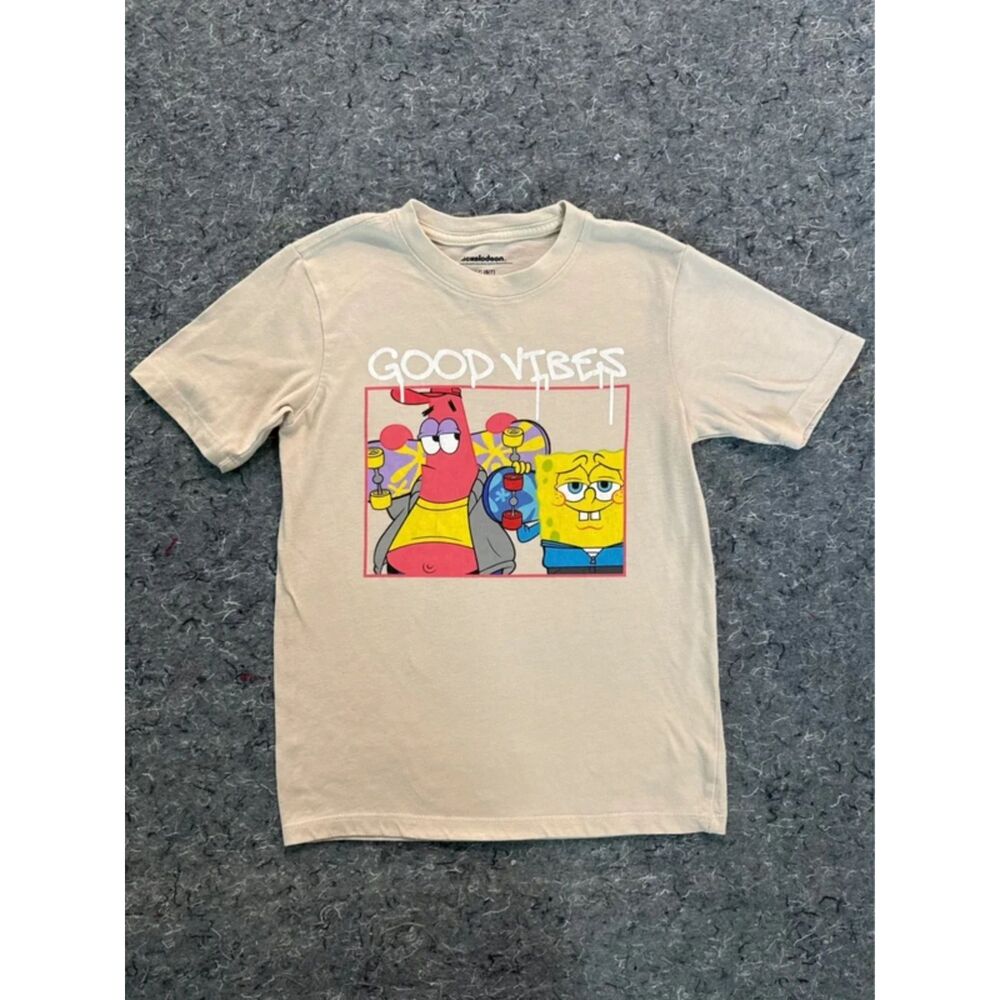 Nickelodeon SpongeBob & Patrick “Good Vibes” Kids T-Shirt Size S (6/7)